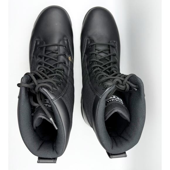Original SWAT Mens Classic 9\' Lace Up Boots US 16 EU 50 Black Leather EUC main image 7
